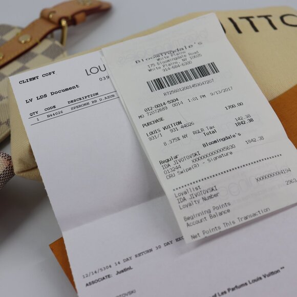 Louis Vuitton Damier Azur Sperone BB Backpack - Picture 16 of 16